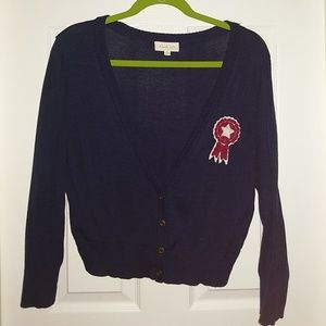 Modcloth cropped cardigan in Navy blue